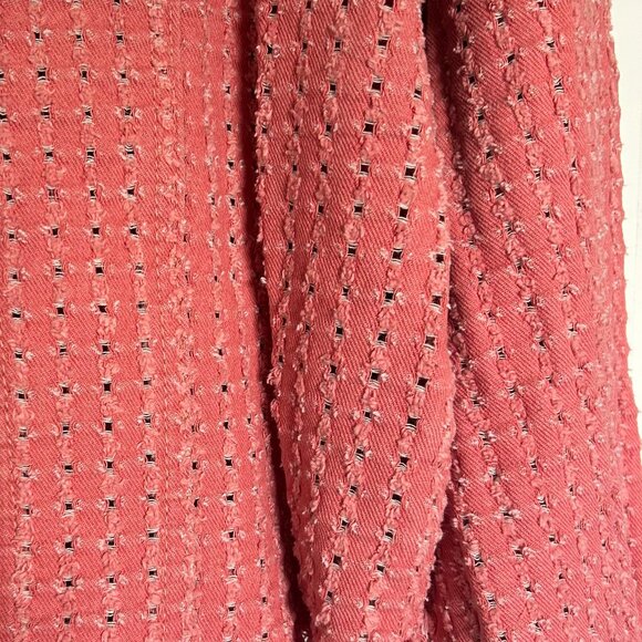NWT POL Pink Vintage Washed Textured Woven Twill Jacket Raw Edge Size Large - Picture 3 of 5